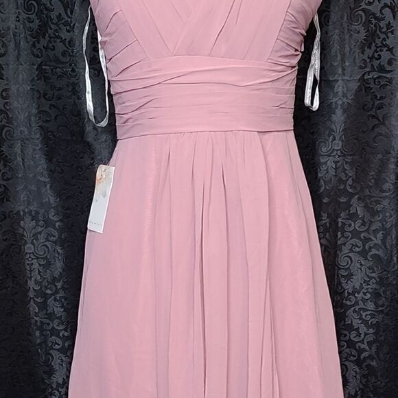 Monique Lhuillier | NWT Mauve V-Neck Gown - Picture 3 of 7